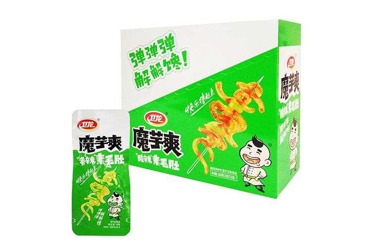 WEILONG KONJAC SOUR SPICY VEGETARIAN BEEF STOMACH 18G 20PACKS